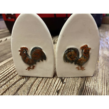 Rooster SALT & PEPPER SHAKER 4” Irons French Country Farmhouse picture