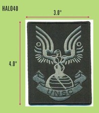 HALO TACTICAL GRAY ON BLACK UNSC UNIFORM PATCH - HALO40 picture