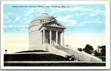 Vicksburg Mississippi MS, 1926 Illinois Memorial, Nat'l Military Park, Postcard picture