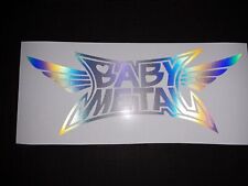 Babymetal Logo Holo Foil Silver Sticker Vinyl Decal Baby Metal Waterproof picture