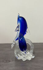 Beautiful Cobalt Blue Dolphin Art Glass picture