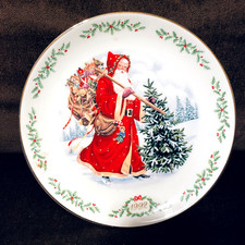 LENOX 1992 Christmas Plate INTERNATIONAL SANTA CLAUS Kris Kringle 8