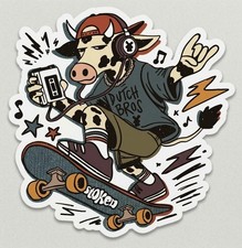 DUTCH BROS OCT 21 2026 COW SKATEBOARDER STICKER picture