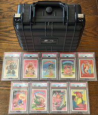 1980's Garbage Pail Kids Stickers PSA Recognized Error Lot (9 Total) With Case picture