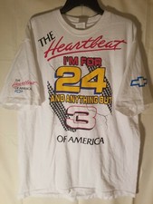 Vintage 1999 NASCAR Chevy Jeff Gordon 24 Over Dale Earnhardt #3 T-Shirt Size XL picture