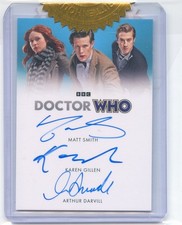 RARE VHTF Doctor Who S5-7 Triple Auto Matt Smith, Karen Gillan & Arthur Darvill picture