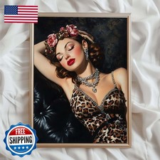 ANTIANLIDO Sofa Sexy Beautiful Women Canvas Wall Art Girl Room Painting Trendy picture