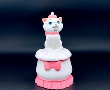 Disney Aristocats Marie Trinket Box Jewelry Holder Cat Figurine w/ Pink Bow picture