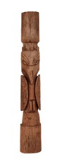 Vintage Unfinished Natural Wood Totem picture