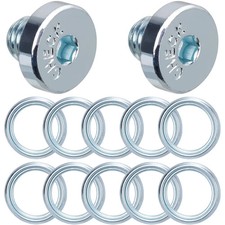 12pcs Automatic Transmission Pan Drain Plug with Gasket Kit for Toyota 90341-100 picture