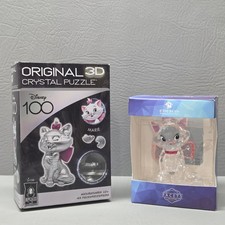 Disney Aristocats Marie Crystal Figure & 3D Crystal Puzzle Enesco Facets Lot picture