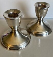 Pair Weighted Sterling  Vintage Candle sticks picture