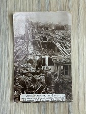 1918 WWI Paris Bombardment Postcard Grosse Bertha Rue Charles V 137th Inf AEF picture