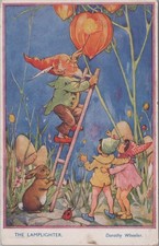 Lamplighter Fairy Secrets Series 1 Gnome Elf Wheeler Bamforth 1941 Postcard picture