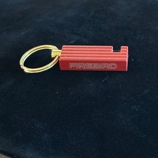 Vintage Firebird Cigar Punch Keychain Red Gold Tone Metal Sliding Tool Accessory picture