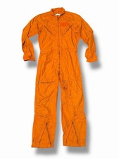 VINTAGE CWU-28/P ORANGE FLIGHT SUIT COVERALLS JUMPSUIT US MILITARY USAF 38R picture
