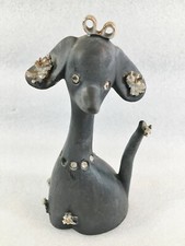 LEFTON Gray Poodle Bell Figurine picture
