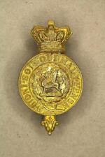 Royal East Kent Regt BUFFS Brass Cap Glengarry Badge British Army Military Dress picture