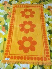 Vintage Canon Royal Family Daisy Bath Towel Orange picture