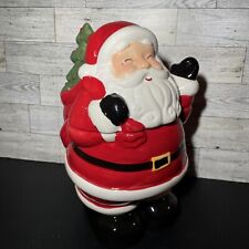 Beautiful Ceramic Santa Claus Lidded Cookie Jar 10.5