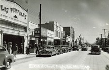 Nogales Sonora Mexico Obregon Street Vintage Rppc 1940s Los Portales Cars picture