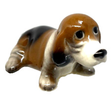VTG Hagen Renaker Basset Hound Papa Figurine Porcelain Dog Laying Down picture