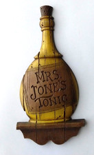 Vintage Sexton 1966 Metal MRS. JONES TONIC Bottle Wall Hanging Plaque 12 Inch picture