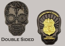 ATF Phoenix Tucson Field Division Skull Shaped Challenge Coin  J#35 picture