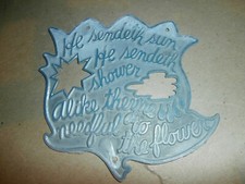 He Sendeth Sun Shower Alike They're Needful to the Flower Metal Plaque Sign picture