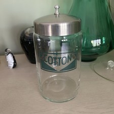 VTG Profex Medical Office Apothecary Jar w/ Lid Art Deco Cotton picture
