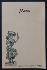 Advertising menu Ask for a glass of JOYER Restaurant card picture