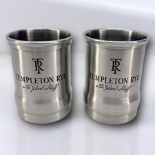 2 Templeton Rye TR The Good Stuff Stainless Steel Cup Logo on Front Collectible picture