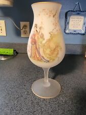 Japanese painted frosted glass brandy snifter Vase picture