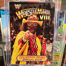 WWF WrestleMania VIII 1993 Coliseum Video Collectors Card #8 CGC Macho Man picture