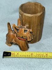 Scottish Terrier Wooden Holder Scottie Dog Wood Holder 2-1/2” Tall picture