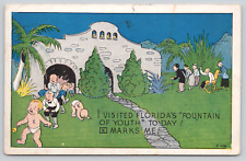 Postcard I Visited Florida's Fountain Of Youth Today, 1939 A741 picture
