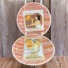 Limoges Phillipe Deshoulieres Round Porcelain Dish Plate Different Design Set 2 picture
