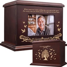 Cremation Urns for Human Ashes, Wooden Urn Ashes Adult Male Walnut picture