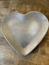 Heart Pewter Tray Dish Silver Cute Decor picture