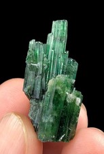 35 Cts Natural Gemmy Green Tourmaline Crystal Cluster Specimen Afghanistan picture