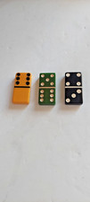 3 VINTAGE BAKELITE DOMINOS 3 DIFFERENT COLORS picture