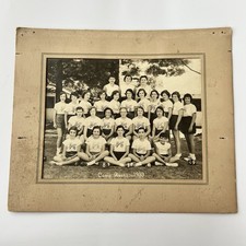 Vintage B&W Photograph Camp Mohican Reena 1953  Palmer MA Cute Notes On Back picture