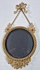 Vintage Two's Company Heirloom Miniature Brass Photo Frame Grandmillennial Decor picture