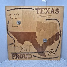 Handmade Wooden Texas Historical Map Mike Sadaj 2010 Western Art Wall Decor 20