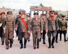 8x10 Brandenburg Gate Montgomery With Allies Glossy Photo Print HT4136607 picture