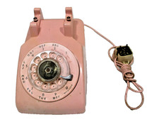 For Parts: Pink Rotary Dial Telephone Western Electric Bell System Phone Mod 500 picture