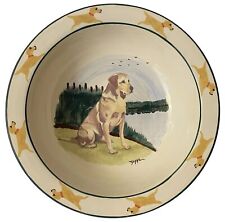 Zeppa Studios Labrador Retriever Hand-painted Custom Ceramic Serving Bowl picture