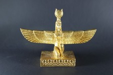 RARE ANCIENT EGYPTIAN ANTIQUITIES Winged Isis Statue Goddess of Love Egyptian Bc picture