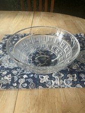 ROSENTHAL Crystal Bowl. Satin and Clear Crystal. Signed. Germany picture