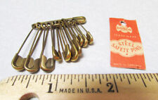 vintage pre WWII era Dosco Steel Safety pins, 12 diff size pins, fun collectible picture
